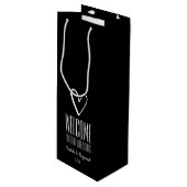 Welcome to Our 結婚's Black ワインギフトバッグ (正面アングル)