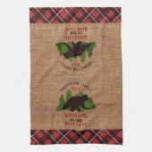 Welcome to our Bear Cave キッチンタオル (縦)