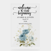 Welcome to our Beginning Wedding  Acrylic Sign アクリルサイン (正面)