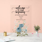 Welcome to our Beginning Wedding  Acrylic Sign アクリルサイン (ウェディング)