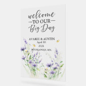 Welcome To Our Big Day Wedding  アクリルサイン (傾斜)