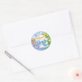 Welcome to Our Boy – Baby Shower Sticker ラウンドシール (封筒)
