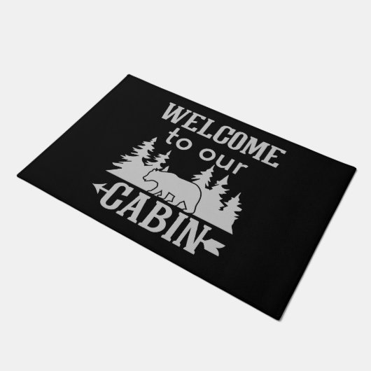 Welcome To Our Cabin ドアマット (アングル)