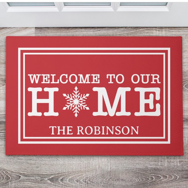 Welcome to Our Christmas Home ドアマット (クリエイターアップロード済み)