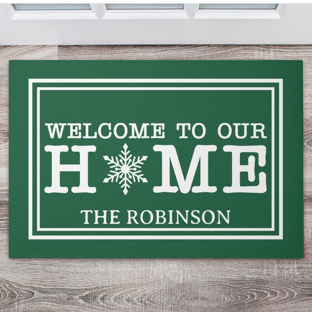Welcome to Our Christmas Home ドアマット (クリエイターアップロード済み)