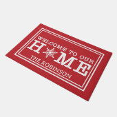 Welcome to Our Christmas Home ドアマット (アングル)