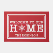 Welcome to Our Christmas Home ドアマット (正面)