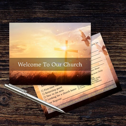 Welcome To Our Church Sunrise Dove Visitors ポストカード