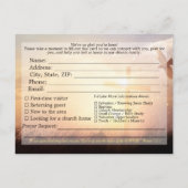 Welcome To Our Church Sunrise Dove Visitors ポストカード (裏面)