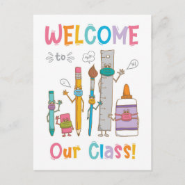 Welcome to Our Class (vertical) ポストカード
