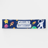 Welcome to Our Classroom Banner in Navyおもしろい宇宙 横断幕 (横)