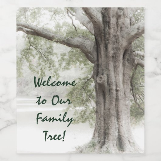 Welcome to Our Family Tree ワインラベル (シングルラベル)