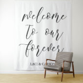 「Welcome to Our Forever」のタペストリー結婚の背景 タペストリー (インサイチュ)