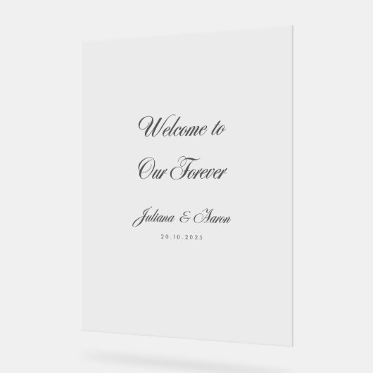 Welcome to Our forever アクリルサイン (傾斜)