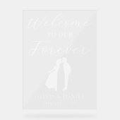 Welcome to Our Forever Elegant Wedding Welcome アクリルサイン (正面)