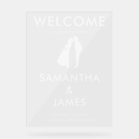 Welcome to Our Forever – Minimal Design アクリルサイン (正面)