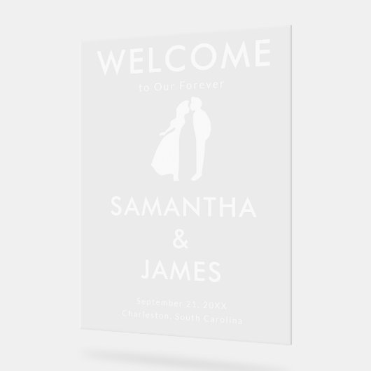 Welcome to Our Forever – Minimal Design アクリルサイン (傾斜)