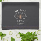 Welcome to Our Hive パーソナライズされた キッチンタオル (折り畳み)