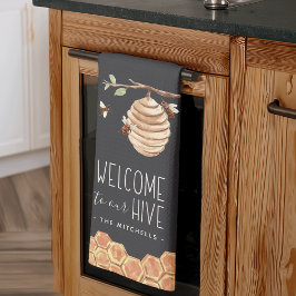 Welcome to Our Hive パーソナライズされた キッチンタオル