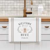 Welcome to Our Hive パーソナライズされた キッチンタオル