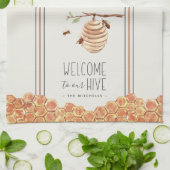 Welcome to Our Hive パーソナライズされた キッチンタオル (折り畳み)