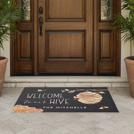 Welcome to Our Hive パーソナライズされた ドアマット