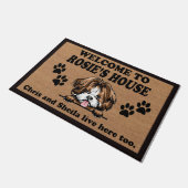  Welcome To Our Home Custom Dog Name Doormat ドアマット (アングル)