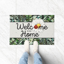 Welcome to Our Home Ladybug Doormat ドアマット