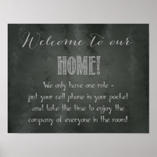 Welcome to Our Home - No Cell Phones Poster ポスター