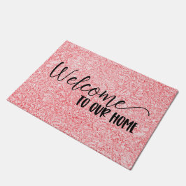 Welcome To Our Home | Rose ピンク ドアマット