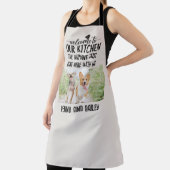 Welcome To Our Kitchen Dog & カスタムPhoto エプロン (インサイチュ)