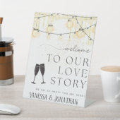 Welcome to Our Love Storyカスタムウェディング 台座サイン (インサイチュ)