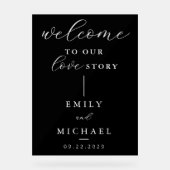 Welcome To Our Love Story エレガントモダン結婚. アクリルサイン (正面)