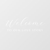 Welcome to Our Love Story エレガント Script 結婚's ウィンドウサイン (シート)