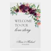 Welcome to Our Love Story 結婚's アクリルサイン (正面)
