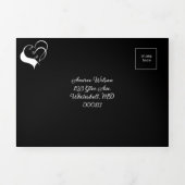 Welcome to our Love Story Black and White 結婚's 三つ折り招待状 (カバー)