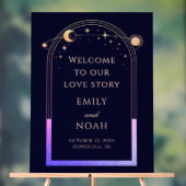 Welcome To Our Love Story Blue Celestial Wedding アクリルサイン (ニュートラル)