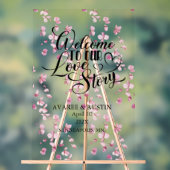 Welcome to Our Love Story Wedding アクリルサイン (ニュートラル)