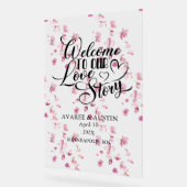 Welcome to Our Love Story Wedding アクリルサイン (傾斜)