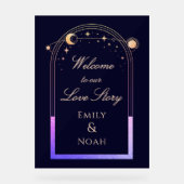 Welcome To Our Love Story Wedding Welcome Sign アクリルサイン (正面)