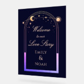 Welcome To Our Love Story Wedding Welcome Sign アクリルサイン (傾斜)