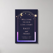 Welcome To Our Love Story Wedding Welcome Sign キャンバスプリント (正面)