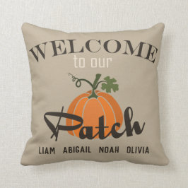 「Welcome to Our Patch」ファミリメンバ名秋 クッション