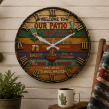 Welcome to Our Patio Backyard BBQ Farmhouse Decor