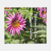 Welcome to our Pollinator Garden Floral フリースブランケット (正面(横))