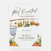 Welcome to our Reel Excited Little Fisherman Baby  アクリルサイン (正面)