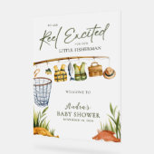 Welcome to our Reel Excited Little Fisherman Baby  アクリルサイン (傾斜)