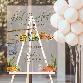 Welcome to our Reel Excited Little Fisherman Baby  アクリルサイン