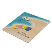 Welcome to our Retirement Home Beach Themed タイル (側面)