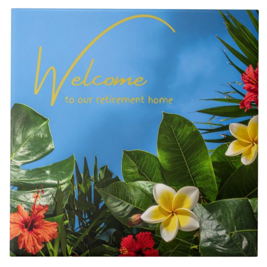 Welcome to our Retirement Home Tropical Themed タイル (正面)